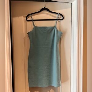 OAK + FORT Dusty Blue Mini Dress